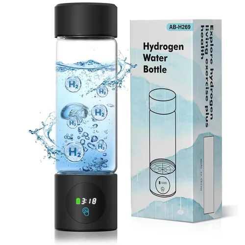 Vista 8 de Generador de botellas de agua de hidrógeno, agua de hidrógeno portátil recargable aquahealth, máquina ionizadora de agua de hidrógeno