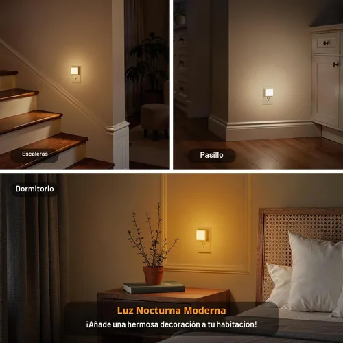 Vista 5 de JandCase LED 3CCT Night Lights Plug into Wall, 0.3W Plug in Night Light