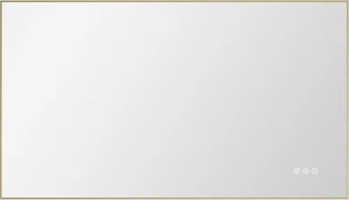 Vista 6 de Espejo LED de tocador de baño de 42 x 24 pulgadas con luz trasera, montaje en pared, memoria antivaho grande, ajustable