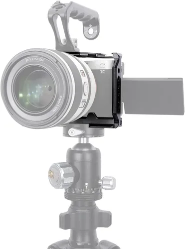 Vista 7 de NICEYRIG A7C II A7CR - Jaula de aluminio para Sony Alpha A7CII / A7CR / A7C cámara sin espejo Vlog Vlogging Video Making con placa de liberación