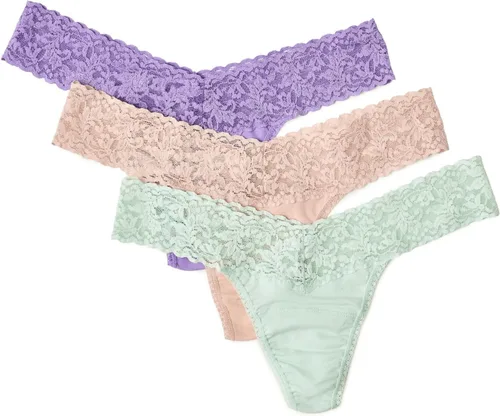 Vista 10 de hanky panky - Tangas de algodón Supima de tiro bajo para mujer Lencería de encaje, bragas de algodón Paquete de 3 o 5 Negro