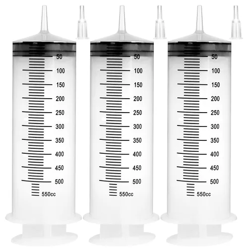 Vista 13 de Paquete de 3 jeringas de 0.7 fl oz con tapa, jeringas de plástico empaquetadas individualmente para laboratorios, medición de líquidos, alimentación