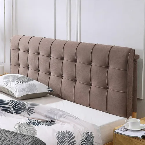 Vista 10 de Cojín tapizado para cabecero, cabecero autoadhesivo tamaño Queen, almohada de lectura para cama de día, almohada de pared para dormitorio, cama