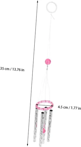 Vista 2 de Mipcase 1 juego de campanillas de viento con tubos y cuentas previamente roscadas para decoración de patio y jardín, actividades divertidas