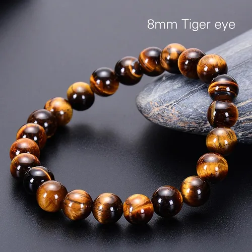 Vista 11 de Tigers Eye Protection Handmade Bracelet Best Present For Men Women Attract Wealth Chakra Feng Shui Stretchy Beaded Bracelets Lucky Friendship