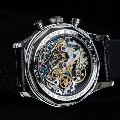 Vista 7 de Sugess SUCHP005K V2 SWAN Neck x Exhibition case Back Chrono Mens Watch Seagull 1963 Cronógrafo