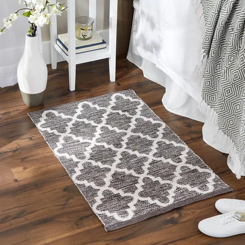 Vista 5 de DII CAMZ10414 - Tapete para interiores, tejido plano, de algodón, tejido a mano, reversible, para la recámara, sala, cocina