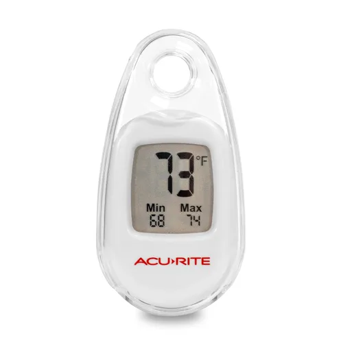 Vista 5 de AcuRite Termómetro digital portátil para temperatura interior o exterior con clip de mosquetón (00333)