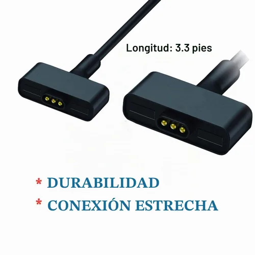 Vista 3 de Cable de carga compatible con cargador Fitbit Ionic, adaptador de cable de cargador USB de repuesto de 3.3 pies para reloj inteligente iónico