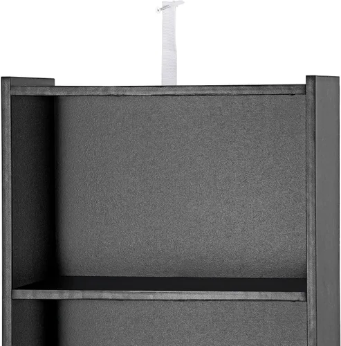 Vista 5 de Nouva Librero/estantería de 5 estantes - Moderno estuche de madera para libros, CD, películas, dormitorio y sala de estar, color negro