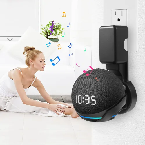 Vista 7 de Soporte de pared para Echo Dot 5ª generación (versión 2022), colgador de salida para Echo Dot de 5ª y 4ª generación, accesorios Dot 5 que ahorran