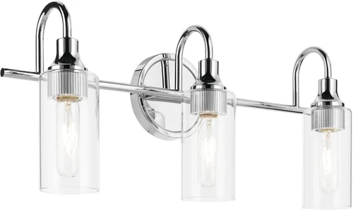 Vista 25 de Kichler Kavi - Lámpara de tocador de baño de 3 luces, bronce champán Champagne bronce