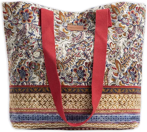 Vista 16 de Maison d' Hermine - Bolsa de lona de algodón reutilizable para mujeres, con asa para el hombro, bolsas a granel para compras y viajes
