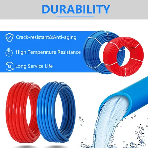 Vista 4 de Tubo PEX-B, 1/2 "2 x100FT Longitud PEX Tubos de Tubería con Cortador de Tubos