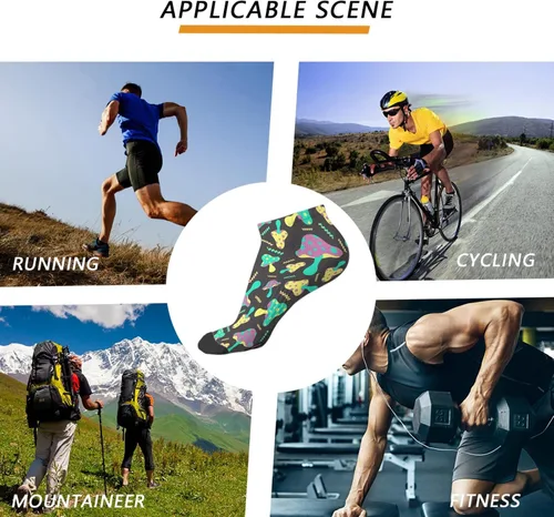 Vista 8 de devor Cotton Socks Liner for Men's Sock Short Socks Trendy Mushrooms Funny Mushrooms Magic Mushrooms Plant Forest Socks