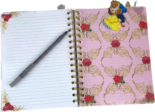 Vista 4 de Disney Beauty and The Beast Journal Notebook, Spiral Bound, 144 Lined Pages, 8 x 7 inches