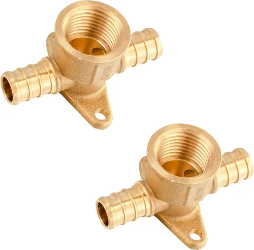 Vista 15 de EFIELD 1/2 "Pex x 1/2" Pex x 1/2" hembra NPT Drop-ear Tee, Latón Crimp Fitting, (PEX1807170)