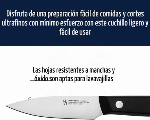 Vista 5 de HENCKELS Solution Razor-Sharp - Juego de cuchillos de chef compactos de 2 piezas, cuchillo de ingeniería alemana informado por más de 100 años