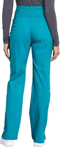 Vista 2 de Cherokee Pantalones de maternidad para mujer, ropa de trabajo profesional suave elástico WW220