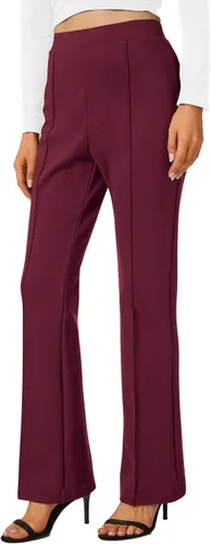 Vista 44 de Urban CoCo Pantalones de trabajo elásticos con corte de bota, pantalones de yoga pequeños para oficina casual