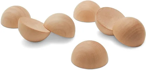 Vista 8 de Bolas de madera divididas de 3 pulgadas, paquete de 3 medias bolas de madera para manualidades y coronas de bricolaje, de Woodpeckers