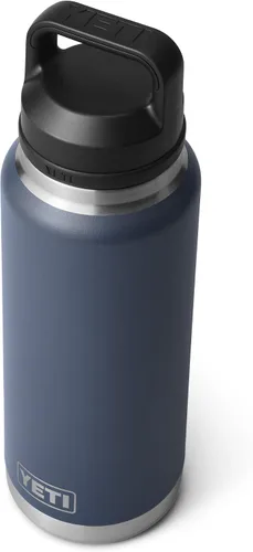 Vista 7 de YETI Rambler - Botella de 36 onzas, aislada al vacío, a prueba de fugas, de acero inoxidable con tapón para sorbos Aislamiento al vacío Azul marino