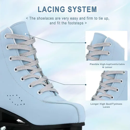 Vista 7 de jessie Patines de ruedas para mujer, patines esmerilados, ajustables, holográficos, para mujeres, patines de velocidad para mujeres, patines