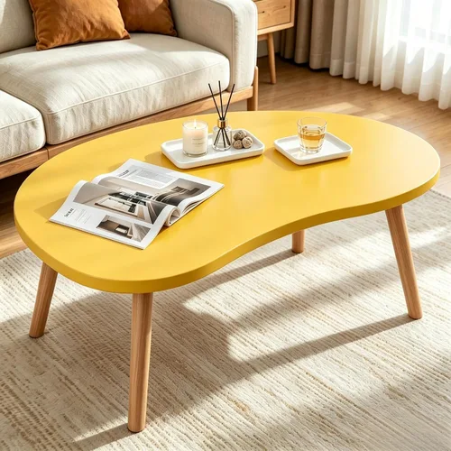Vista 29 de Mesa de Centro, Mesas de Centro Pequeñas de 23.6", Mesas de Centro Redondas Negras para Sala de Estar, Mesa de Piso para Sentarse en el Suelo, Mesa