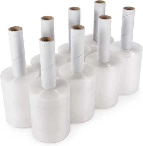 Vista 15 de IDL Packaging Mini rollo elástico de 5 pulgadas, 700 pies, calibre 120 (paquete de 1) con un mango de cartón extendido, envoltura de plástico