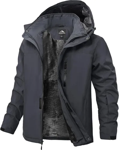 Vista 14 de Chaqueta de nieve de invierno para hombre, impermeable, para esquí, snowboard, lluvia, abrigo, con capucha aislada, forro polar