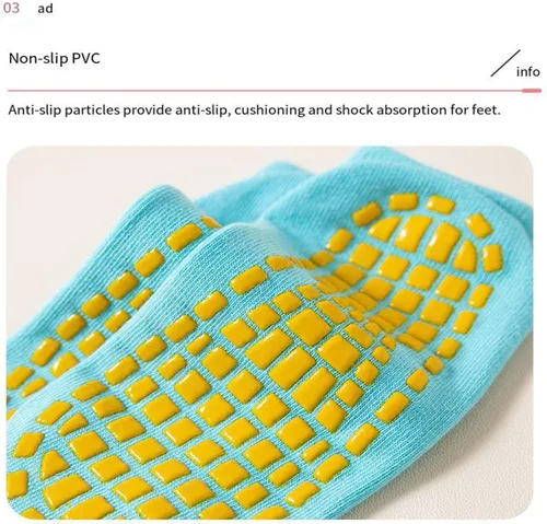 Vista 5 de 5 pares de calcetines de pilates antideslizantes con agarres para mujer, calcetines atléticos antideslizantes para yoga y entrenamiento descalzo