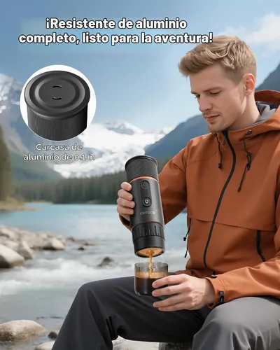 Vista 2 de cafetera espresso portátil (negro)