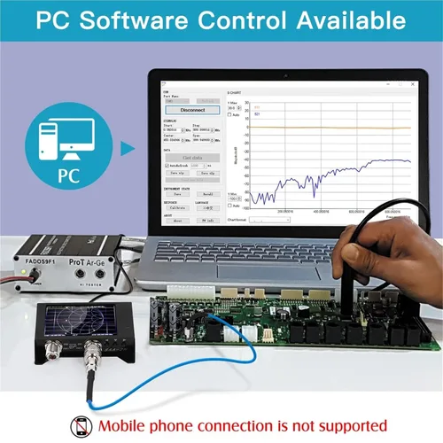 Vista 5 de Network Analyzer, Vector Network Analyzer 4.0 Inch Screen 50kHz-3GHz NanoVNA