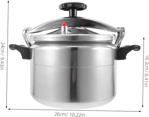 Vista 2 de Zerodeko Olla a presión de capacidad para estufa de gas, fácil de limpiar, cocción a presión de bajo consumo para comidas familiares y guisos