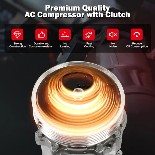 Vista 4 de cciyu Compresor de aire acondicionado apto para Mini Cooper 1.5L 1.6L 2.0L 2007-2016 Sustituye al compresor de CA para automóvil