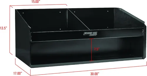 Vista 2 de Extreme Max 5001.6139 Organizador de Gabinete de Aluminio de Doble Bahía para Cascos con Montaje en Pared para Remolque de Carreras Cerrado, Taller