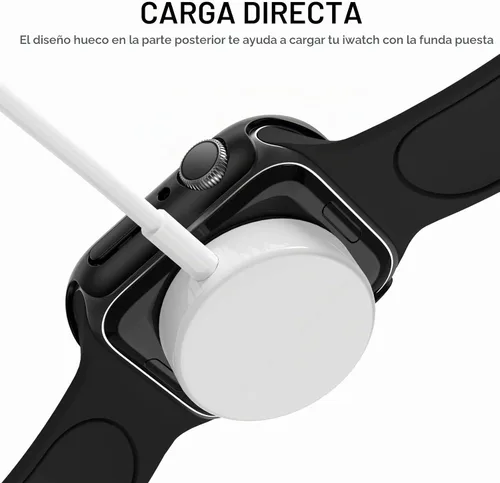 Vista 5 de Recoppa - Funda compatible con Apple Watch de 1 39⁄64 pulgadas (41 mm) Series 7 8 9, funda protectora de policarbonato duro ultradelgada a prueba