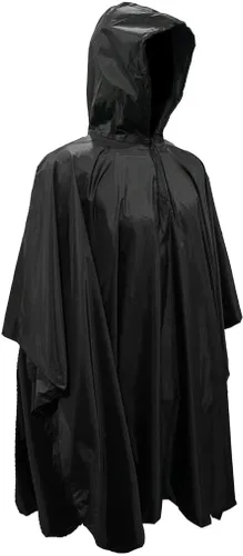 Vista 12 de LOOGU Poncho de lluvia impermeable con capucha, abrigo de lluvia multiusos de camuflaje para caza, camping, senderismo