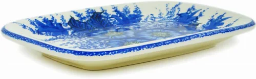 Vista 29 de Auténtico plato de cerámica polaca de 10 pulgadas en diseño amarillo hecho a mano en Bolesławiec Polonia por Ceramika Bona + certificado