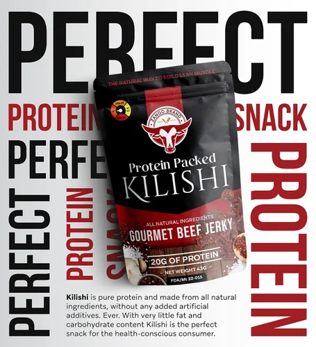 Vista 5 de Kilishi. Picante - Caliente - Carne seca gourmet original de alta calidad. Alta proteína. Menos grasas y carbohidratos. Apto para paleo