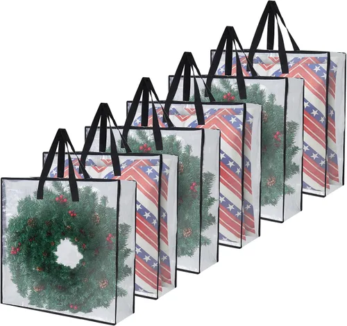 Vista 17 de Bolsas de mudanza resistentes extra grandes, cajas de mudanza, suministros de mudanza esenciales, contenedores de almacenamiento azules con tapas