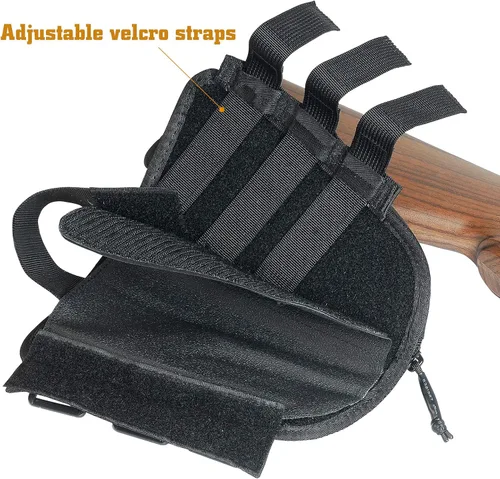 Vista 3 de Soporte para mejillas Buttstock diseñado para escopeta y carcasa de rifle Negro