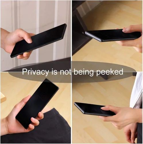 Vista 6 de Protector de pantalla de privacidad para Galaxy S10, compatible con fundas, compatible con desbloqueo en pantalla, película suave para Samsung