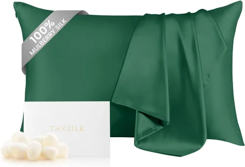 Vista 35 de THXSILK Funda de almohada 100% seda de morera para la salud del cabello y la piel, funda de almohada suave y lisa con cremallera oculta, ambos lados