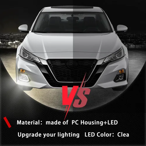 Vista 3 de Switchback - Luz antiniebla LED para parachoques delantero, DRL, color ámbar, señal de giro secuencial compatible con Nissan Altima 2019-2022