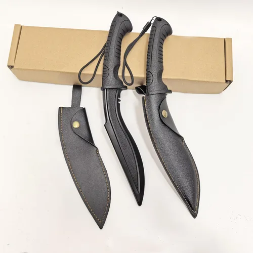 Vista 3 de Palabra corta de plástico Cuchillo corto de polipropileno de alta dureza de 12 pulgadas de longitud estilo nepalí tanto con vaina de PU práctica