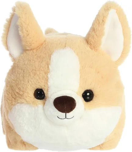 Vista 2 de Aurora Adorable Spudsters Colby Corgi - Animal de peluche – Forma redonda que hace que los abrazos reconfortantes – Perfecto para niños de todas
