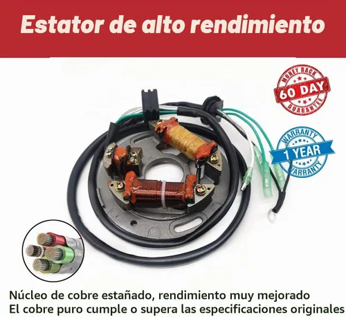 Vista 5 de Estátor para Yamaha Jetski 6R8-85560-10-00,62T-85560-00-00,6R7-85560-10-00 Wave Raider 700 /Wave Venture 700 /SuperJet 700 /Wave Blaster 700 /Wave