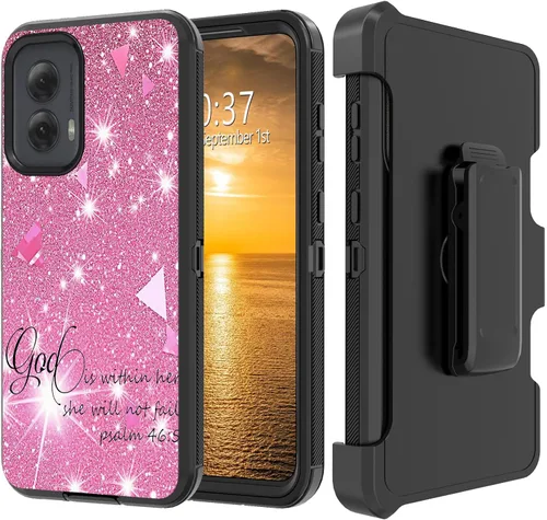 Vista 202 de Funda para Moto G Stylus 5G 2023 con funda de clip para cinturón y soporte, resistente de doble capa, resistente a prueba de golpes, para Motorola