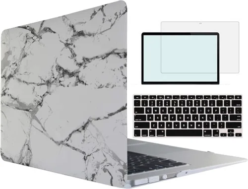 Vista 35 de Funda compatible con MacBook Pro de 13 pulgadas con CD-ROM modelo A1278 versión 2008-2012, carcasa rígida 4 en 1 de plástico a presión con protector